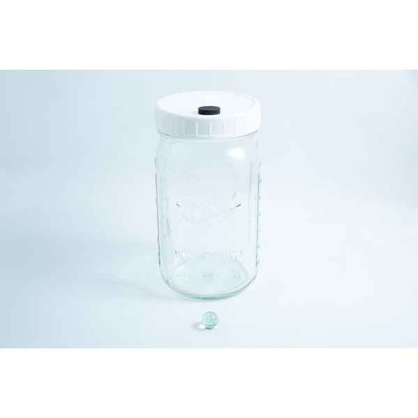 1 Liter Ball Jar with injection port and Air Filter along with marble