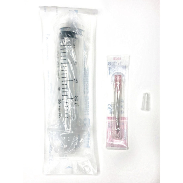 Syringes Luer lock 10ml or 20ml with Hypodermic Needle and syringe Cap set - 20x Syringes, 20cc Syringe