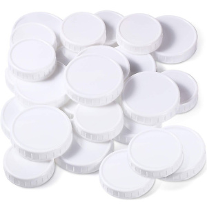 Lids Regular mouth 70mm plain white plastic for Mason Jars
