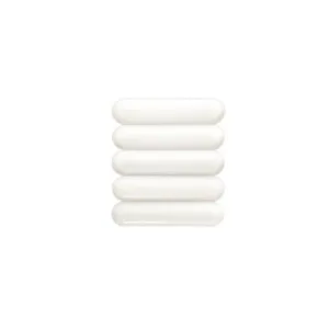 Five white Magnetic Stirrer Bars (5 pcs, 7*30 mm PTFE Lab Spinner Cylinders) are stacked vertically on a plain white background, highlighting their simple cylindrical shape.