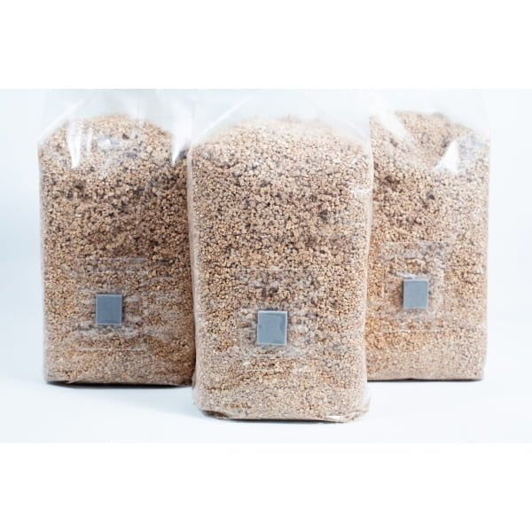 3x 1Kg Brown Rice Flour (BRF) & Vermiculite bags PF Tek