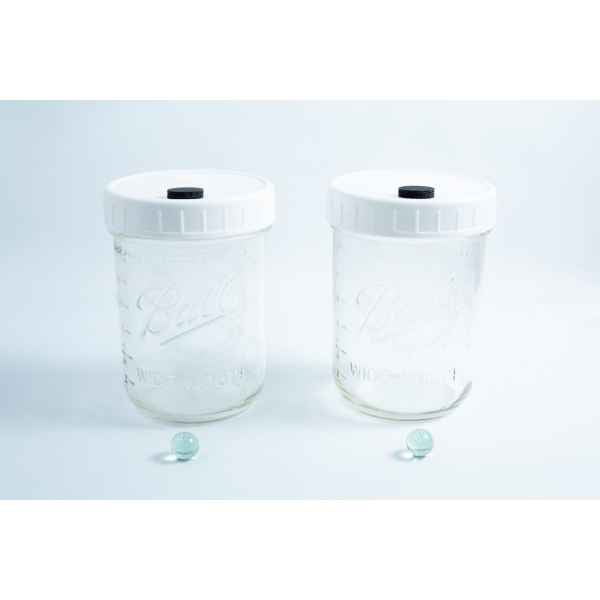 472 ml Ball Jars with injection port and Air Filter along with Marbles