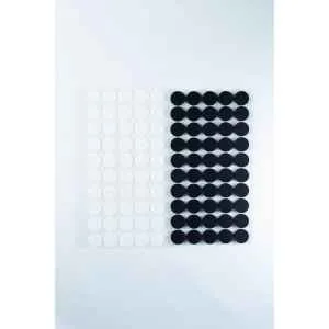 Includes two sticker sheets—one with white dots, one with black dots—in a grid pattern. Designed for use with the Self-healing Injection Port & Air Vent Filter-3M set-up.