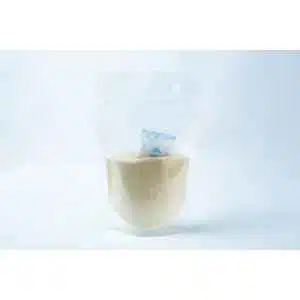 A transparent pouch of Liquid Culture Pre-mix | DLME | Now Extra Clear, containing light yellow dextrose and light malt extract powder, with a small silica gel sachet inside.