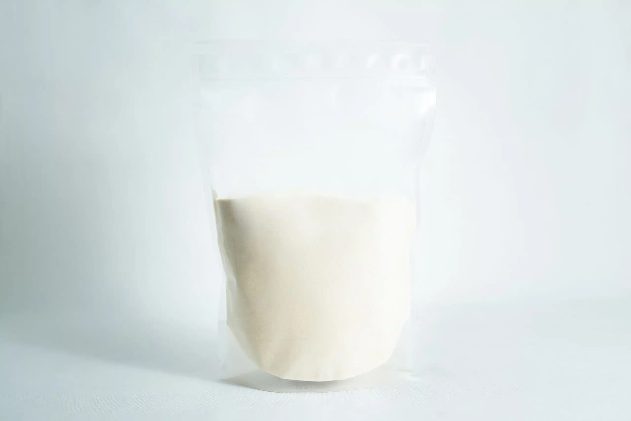 Light Malt Extract Powder 1KG (LME) 1 A clear resealable plastic pouch filled with white powder, labelled as Agar Mix MYAG Antibacterial Malt Extract Yeast, displayed against a plain white background.