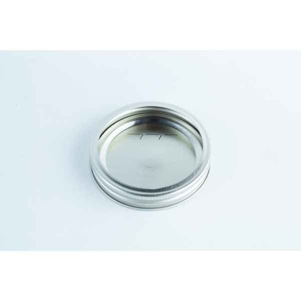 Metal lid and band set for wide mouth mason jar _ 86mm