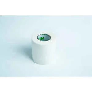 A roll of Micropore tape Mycology autoclavable breathable rests on a light blue background, ready for gentle and secure medical use.
