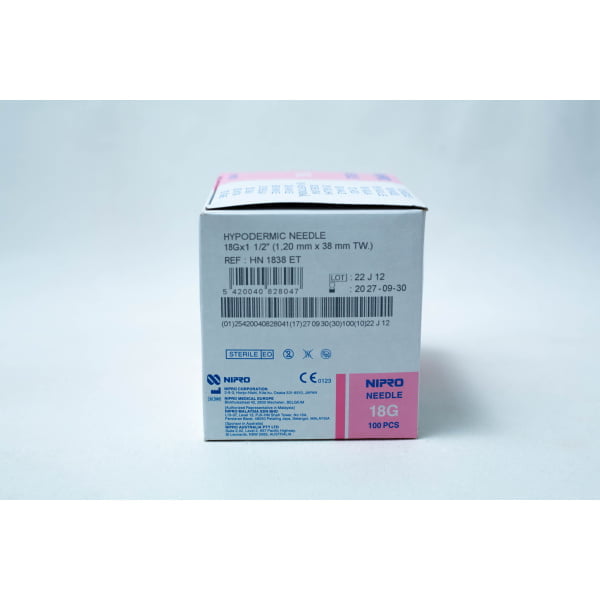Nipro Needles 18G sterile hypodermic whole box 100pcs