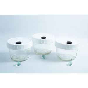 3 x 240 ml Mason jars with injection port and a air filter, Marbles