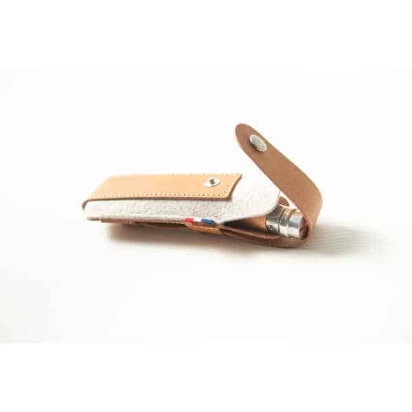OPINEL Sheath – Outdoor L Brown with knife open