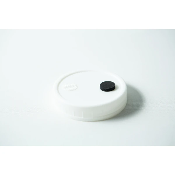 Mycology premade Mason Jar Lids white with inj port and air filter