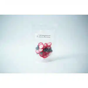 A clear bag with Rubber Self-Healing Injection Ports and PTFE Syringe Filters for Mycology, plus air filter vents, shown on a plain background.