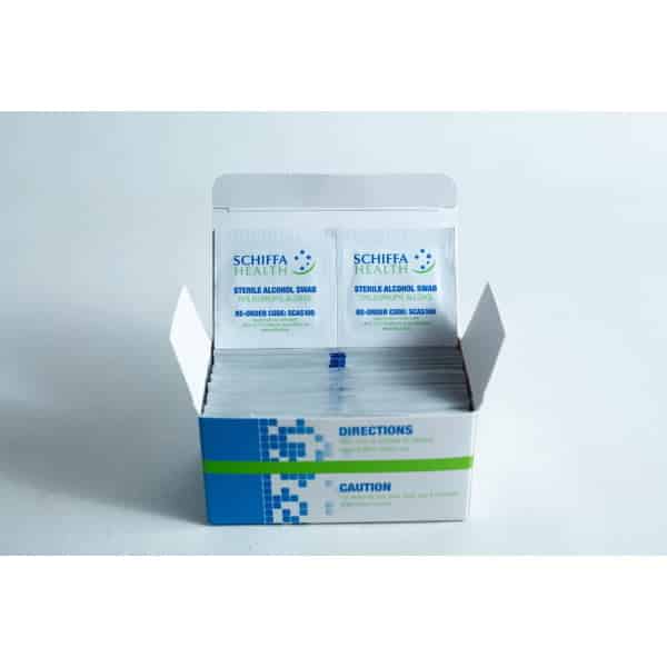 Sterile Alcohol wipes box x 100 open