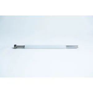 A single pen ink refill with a white barrel and metal tip on a plain white background.