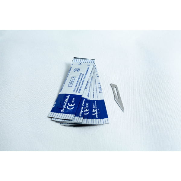 Sterile blades inside packet