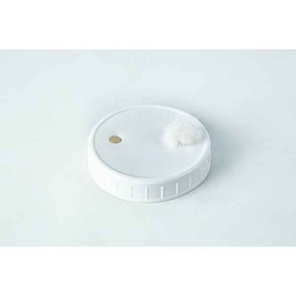 Polyfill fibre on mycology lid