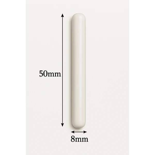 Magnetic Stirrer Bar 5 pc 8*50mm PTFE Lab Spinner Cylinder White - Image 2