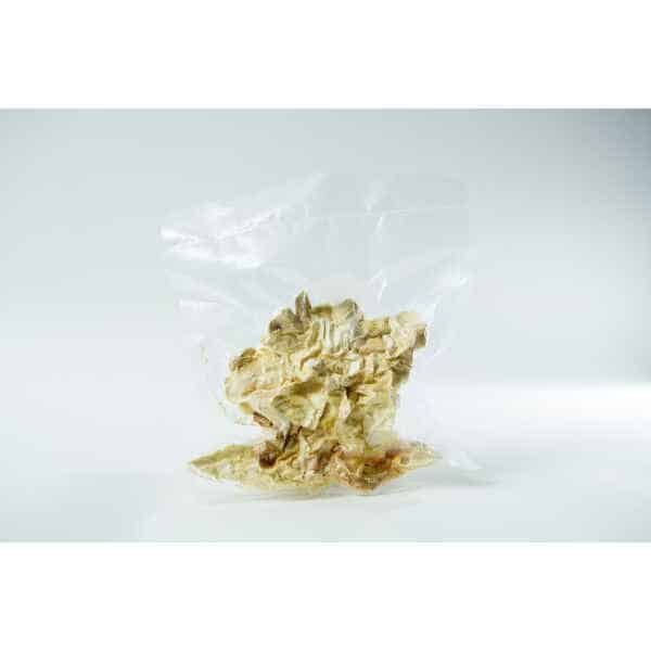 A vacuum-sealed bag of Freeze-Dried Mushroom Lion’s Mane displayed against a plain white background.
