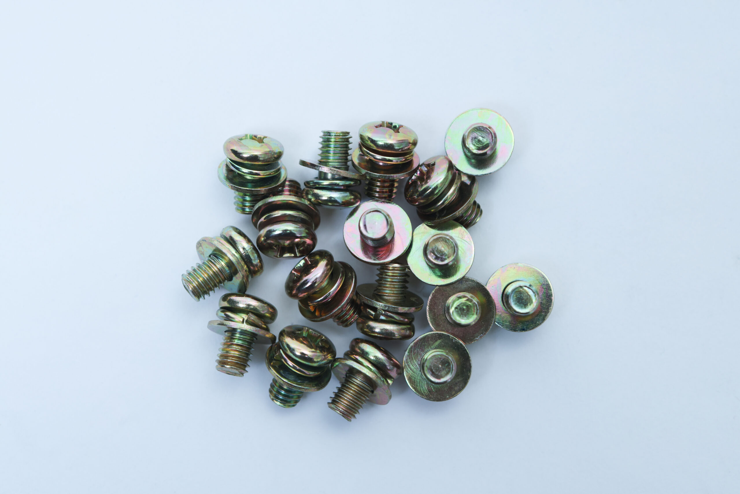 Industrial Heavy duty Ultrasonic Fogger 15L/H, Humidifier (AU 220V) 10 A pile of metallic screws with washers on a plain white background.