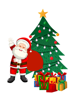 christmas tree and santa-01 christmas tree and santa-01